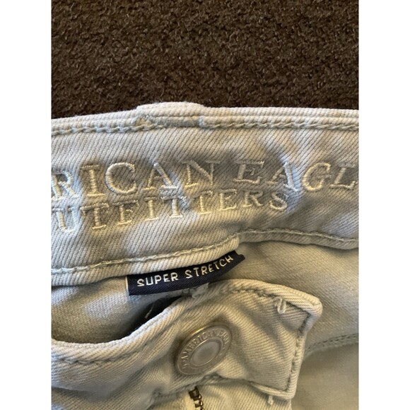 American Eagle Green High Rise Super Stretch Jegging Jeans Sz 4 - Picture 3 of 10